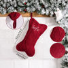 Picture of Personalized Embroidery Bone Shaped Christmas Stocking for Pets - Custom Dog Christmas Stocking - Knitted Xmas Stocking
