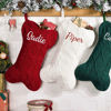 Picture of Personalized Embroidery Bone Shaped Christmas Stocking for Pets - Custom Dog Christmas Stocking - Knitted Xmas Stocking