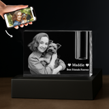 Picture of Custom Photo 3D Laser Crystal Rectangle Memorial