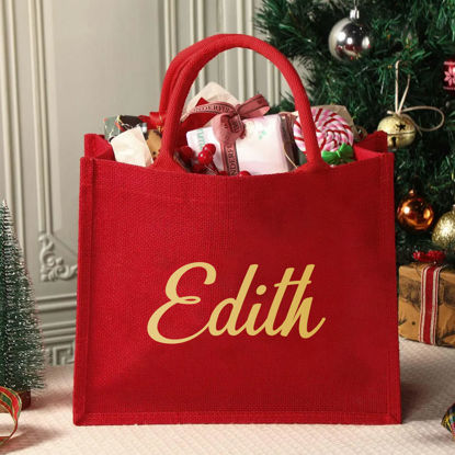 Picture of Custom Christmas Gift Tote Bag - Personalised Gift Bag
