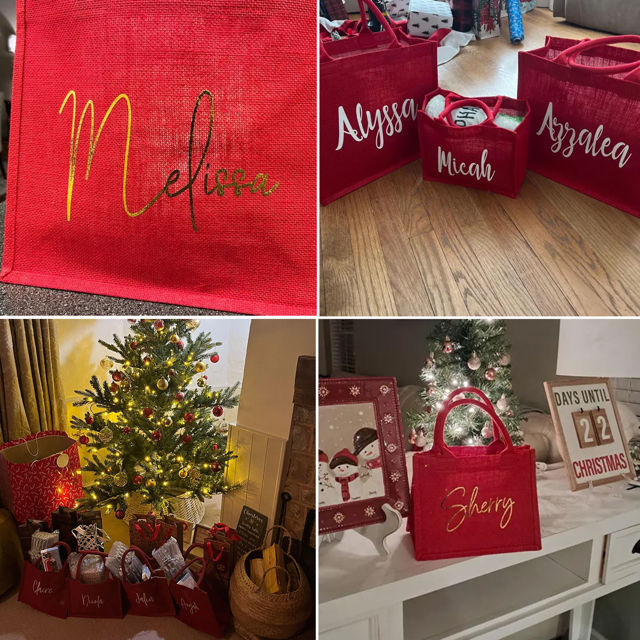 Picture of Custom Christmas Gift Tote Bag - Personalised Gift Bag