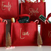 Picture of Custom Embroidered Christmas Gift Bag - Personalised Jute Tote bag