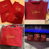 Picture of Custom Embroidered Christmas Gift Bag - Personalised Jute Tote bag