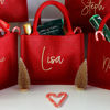 Picture of Custom Embroidered Christmas Gift Bag - Personalised Jute Tote bag