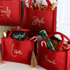 Picture of Custom Embroidered Christmas Gift Bag - Personalised Jute Tote bag