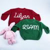 Picture of Personalized Embroidered Sweater for Baby & Toddler - Custom Name Embroidery Sweater - Knitted Xmas Sweater