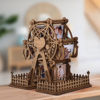 Picture of Custom Wooden Ferris Wheel with 6 or 12 Photos - Personalized Wooden Ferris Wheel Album with Text - Gifts for Couples, Family and Friends - Anniversary, Wedding, Housewarming and Christmas Gifts