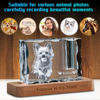Picture of Personalized 3D Crystal Photo Patterned Edge Candle Holder– Engraved Crystal Keepsake with Your Photo