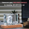 Picture of Personalized 3D Crystal Photo Patterned Edge Candle Holder– Engraved Crystal Keepsake with Your Photo
