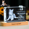 Picture of Personalized 3D Crystal Photo Rounded Corner Candle Holder– Engraved Crystal Keepsake with Your Photo