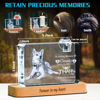 Picture of Personalized 3D Crystal Photo Rounded Corner Candle Holder– Engraved Crystal Keepsake with Your Photo