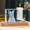 Picture of Personalized 3D Crystal Photo Landscape Large Candle Holder– Engraved Crystal Keepsake with Your Photo
