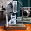Picture of Personalized 3D Crystal Photo Arch-shaped Crystal Candle Holder– Engraved Crystal Keepsake with Your Photo