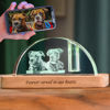 Picture of Personalized 3D Crystal Photo Sector-shaped Crystal Candle Holder– Engraved Crystal Keepsake with Your Photo
