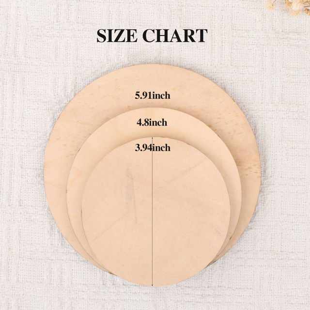 Picture of Personalised Wooden Birth Announcement Disc - Custom Newborn Name Sign - 3D Wooden Baby Sign - Baby Shower Gift