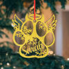 Picture of Personalized Dog Paw Ornament - Personalized Christmas Name Ornament - Custom Name Pet Ornament - Christmas Tree Ornament