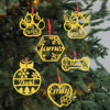 Picture of Personalized Dog Paw Ornament - Personalized Christmas Name Ornament - Custom Name Pet Ornament - Christmas Tree Ornament
