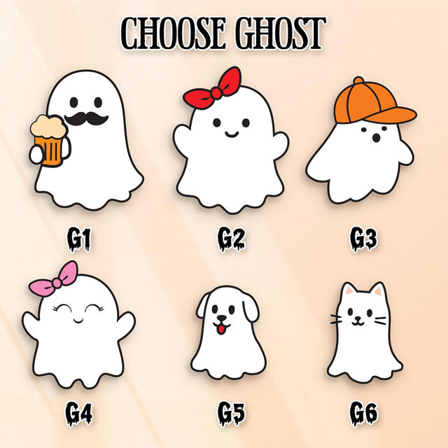 Picture of Custom Halloween Ghost Family Sign - Our Boo Crew - Personalised Wooden Halloween Family Sign - Halloween Decor