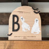 Picture of Custom DIY Halloween Baby Footprint Art - Baby's First Halloween - Personalised Wooden Footprint Sign - Halloween Decor