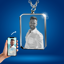 Picture of Custom 2D/3D Crystal Photo Necklace Gift in Rectangle with Rounded Corners