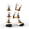 Picture of Custom Socks - Custom Halloween Socks - Skull Bone Pumpkin Boy
