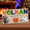 Picture of Personalized Wooden Puzzle Name Board - Halloween Themed - Witch Switch Style - Halloween Baby Toddler Gift
