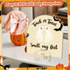 Picture of Custom DIY Halloween Baby Footprint Art - Baby's First Halloween - Personalised Wooden Footprint Sign