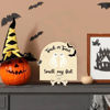 Picture of Custom DIY Halloween Baby Footprint Art - Baby's First Halloween - Personalised Wooden Footprint Sign