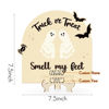 Picture of Custom DIY Halloween Baby Footprint Art - Baby's First Halloween - Personalised Wooden Footprint Sign