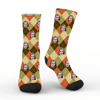 Picture of Halloween Custom Face Socks - Halloween Argyle Pattern - Personalized Socks for Men Women Kids