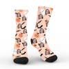 Picture of Halloween Custom Face Socks - Kawaii Cute Ghost and Pumpkin - Personalized Socks for Men Women Kids