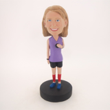 Picture of Custom Bobblehead Doll: Girl Holding a Small Ball