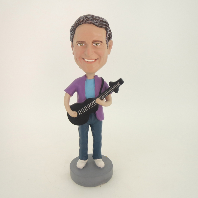 Picture of Custom Bobblehead Doll: Casual Guitar Player Man