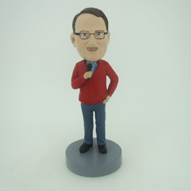 Picture of Custom Bobblehead Doll: Casual Male Singer