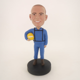 Picture of Custom Bobblehead Doll: Fireman Holding Hat