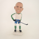 Picture of Custom Bobblehead Doll: Hockey Playing Man With Stick