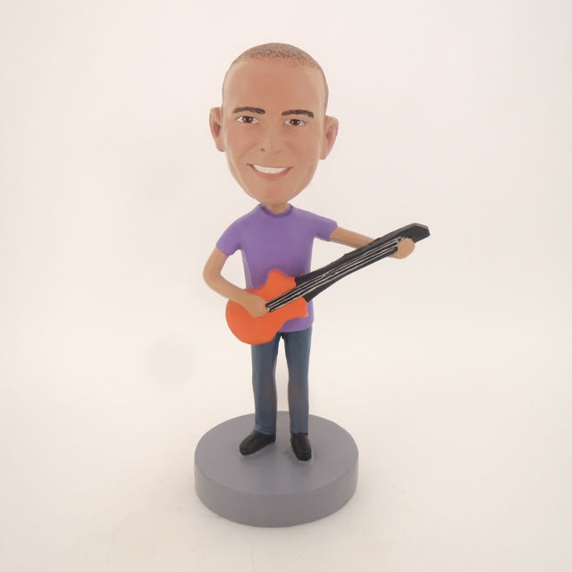 Picture of Custom Bobblehead Doll: Male Acoustic Guitar Player 