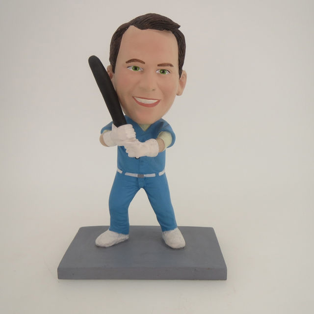 Picture of Custom Bobblehead Doll: Male Swinging Baseball Bat