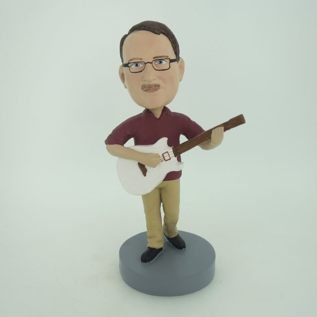 Picture of Custom Bobblehead Doll: Male With Acoustic Guitar