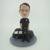 Picture of Custom Bobblehead Doll: Man And Black Car