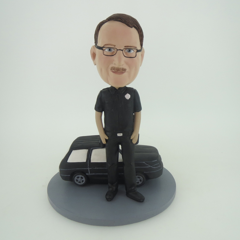 Picture of Custom Bobblehead Doll: Man And Black Car