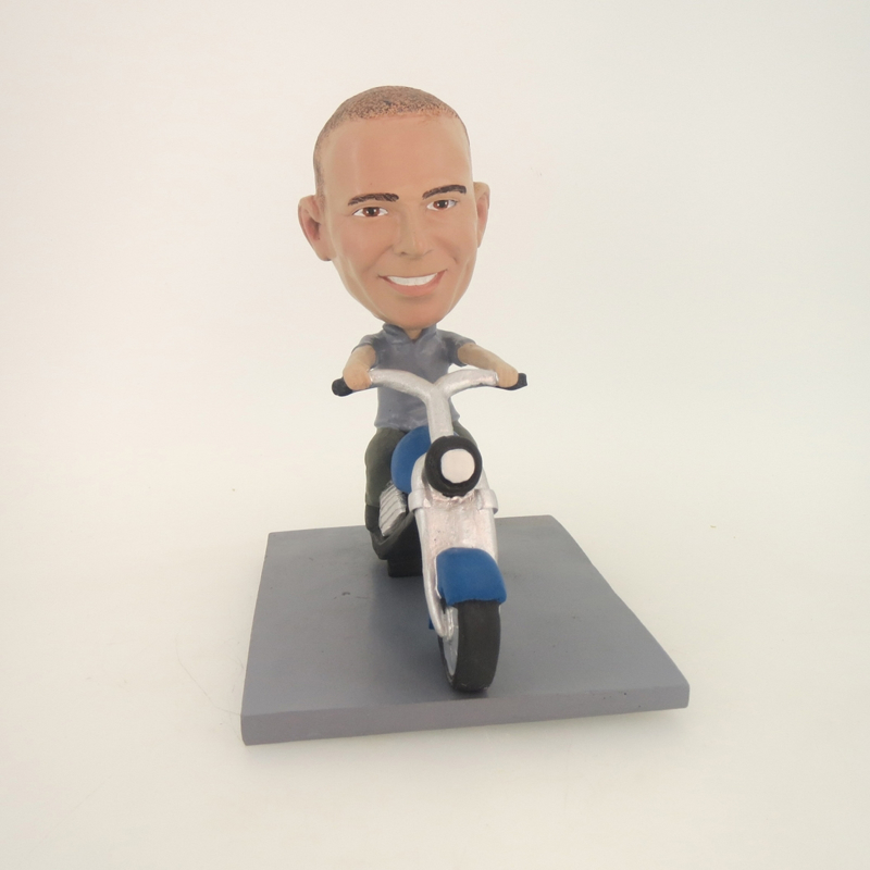 Picture of Custom Bobblehead Doll: Man Riding Motorcycle