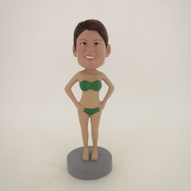 Picture of Custom Bobblehead Doll: Green Bikini Woman