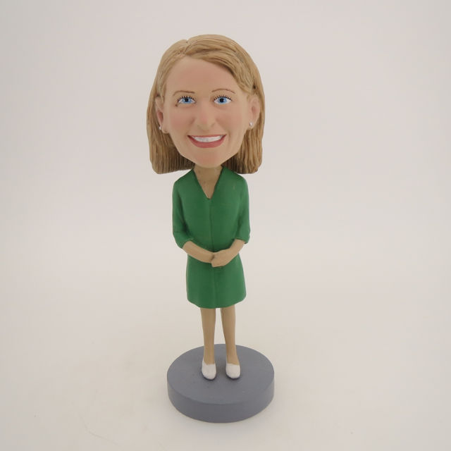 Picture of Custom Bobblehead Doll: Green Dress Girl