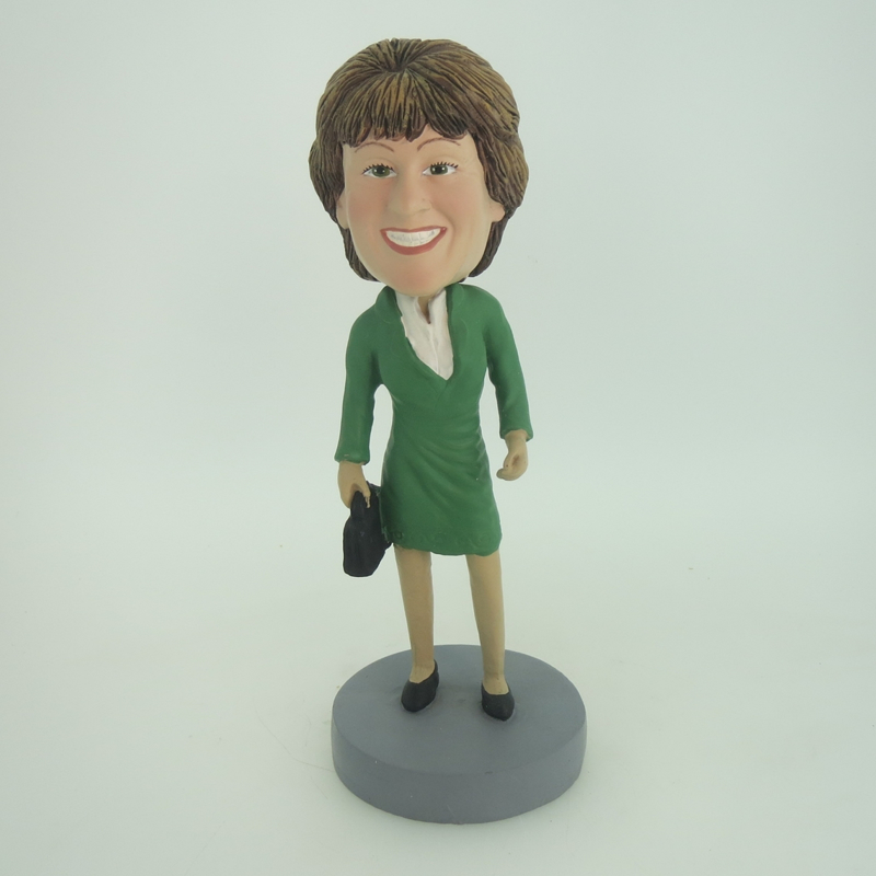 Picture of Custom Bobblehead Doll: Green Dress Woman