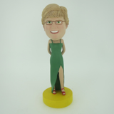 Picture of Custom Bobblehead Doll: Green Longuette Woman