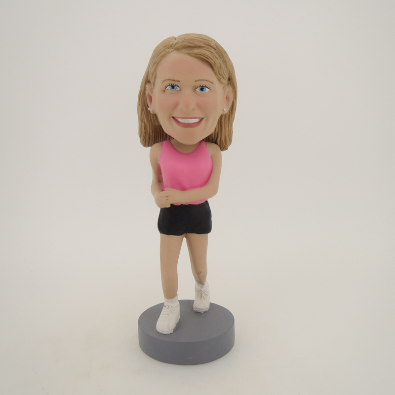 Picture of Custom Bobblehead Doll: Pink Jogging Girl