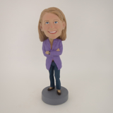 Picture of Custom Bobblehead Doll: Purple Jacket Girl