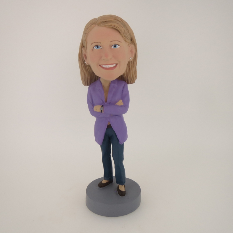 Picture of Custom Bobblehead Doll: Purple Jacket Girl