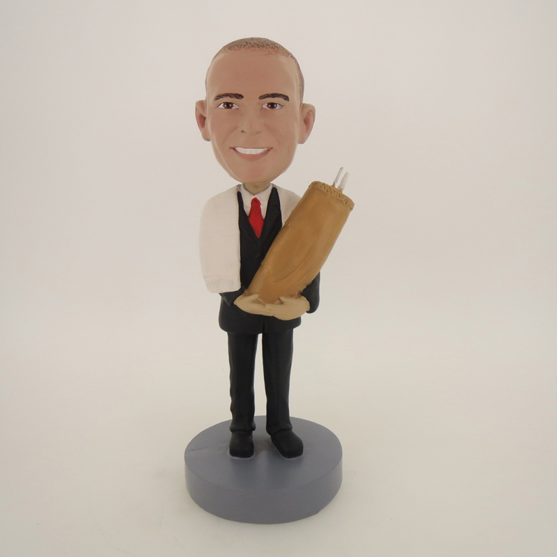 Picture of Custom Bobblehead Doll: Jewish Man Holding a Torah